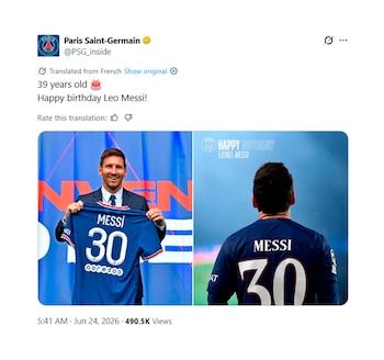 El saludo de cumpleaños para Lionel Messi