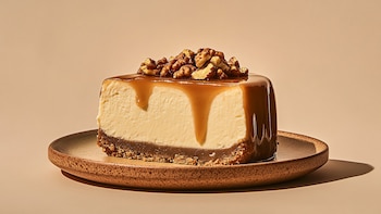 Prepara cheesecake de nuez y almendras con frutos rojos, un postre dulce y energético