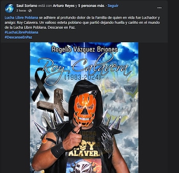 Asesinan al luchador Roy Calavera en Puebla