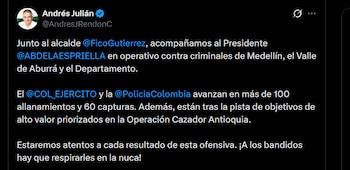 Gobernador de Antioquia - crédito @AndresJRendonC/X