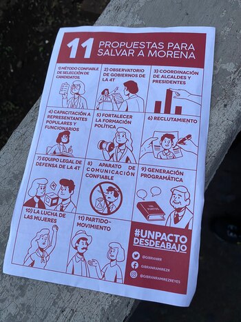 Durante su proselitismo, Gibrán Ramírez