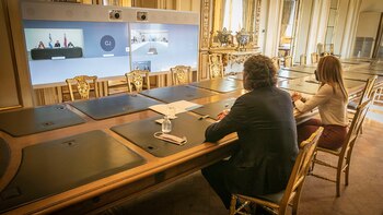 La reunión virtual se llevó