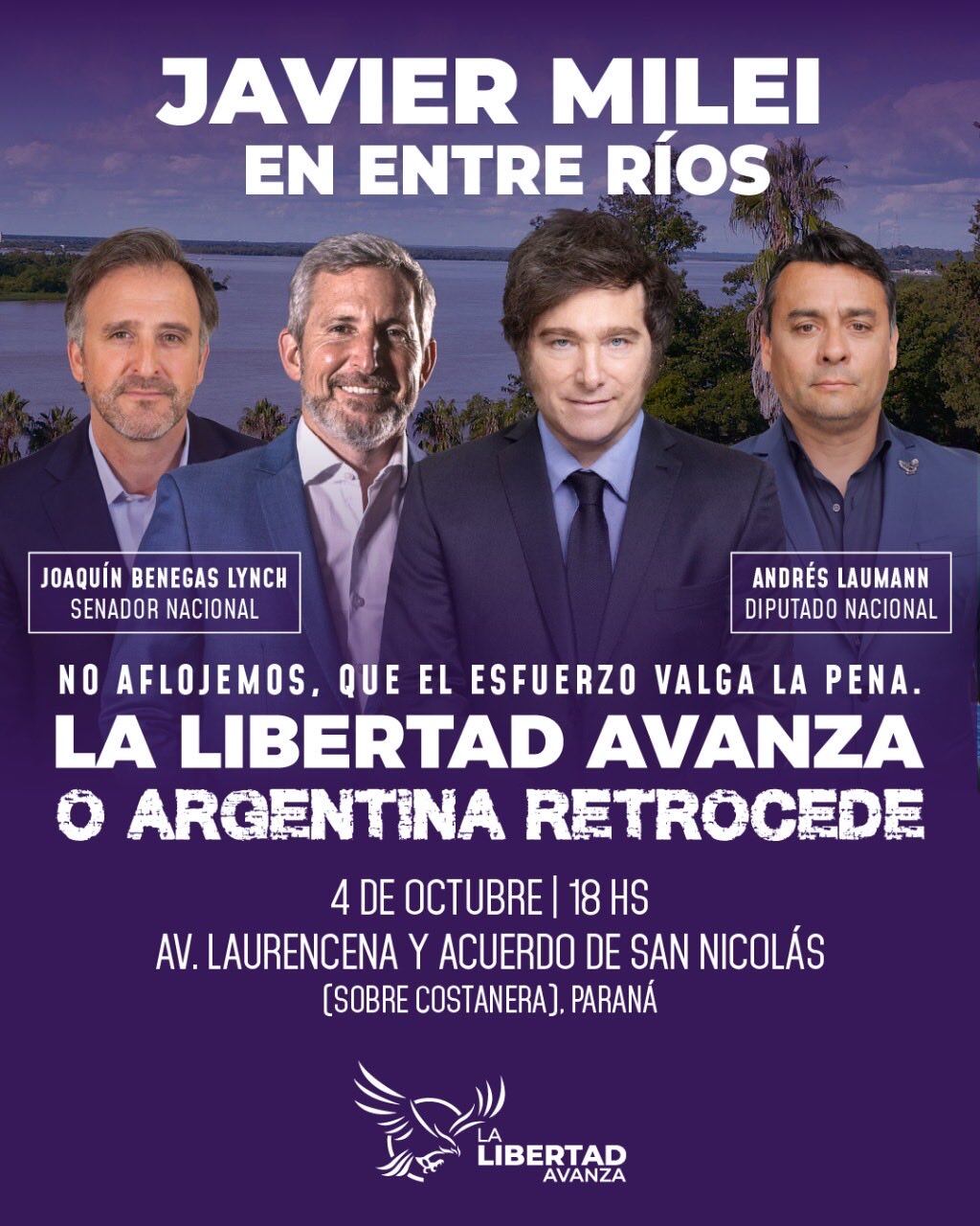 La presentación de la visita de Milei a Entre Ríos