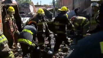 Incendio en un depósito de