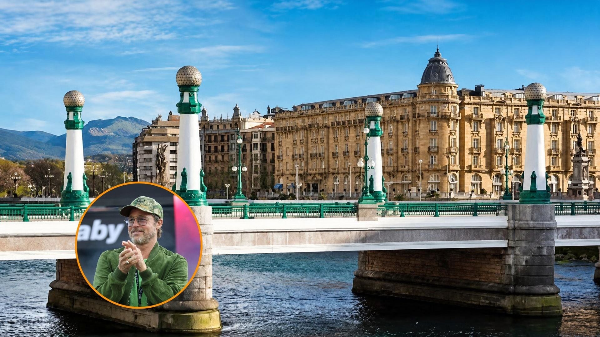 Brad Pitt y el Hotel María Cristina de San Sebastián (MONTAJE INFOBAE).