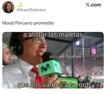 El humor y la creatividad inundaron X y Facebook, con referencias a maletas, migraciones y frases populares de la cultura peruana.