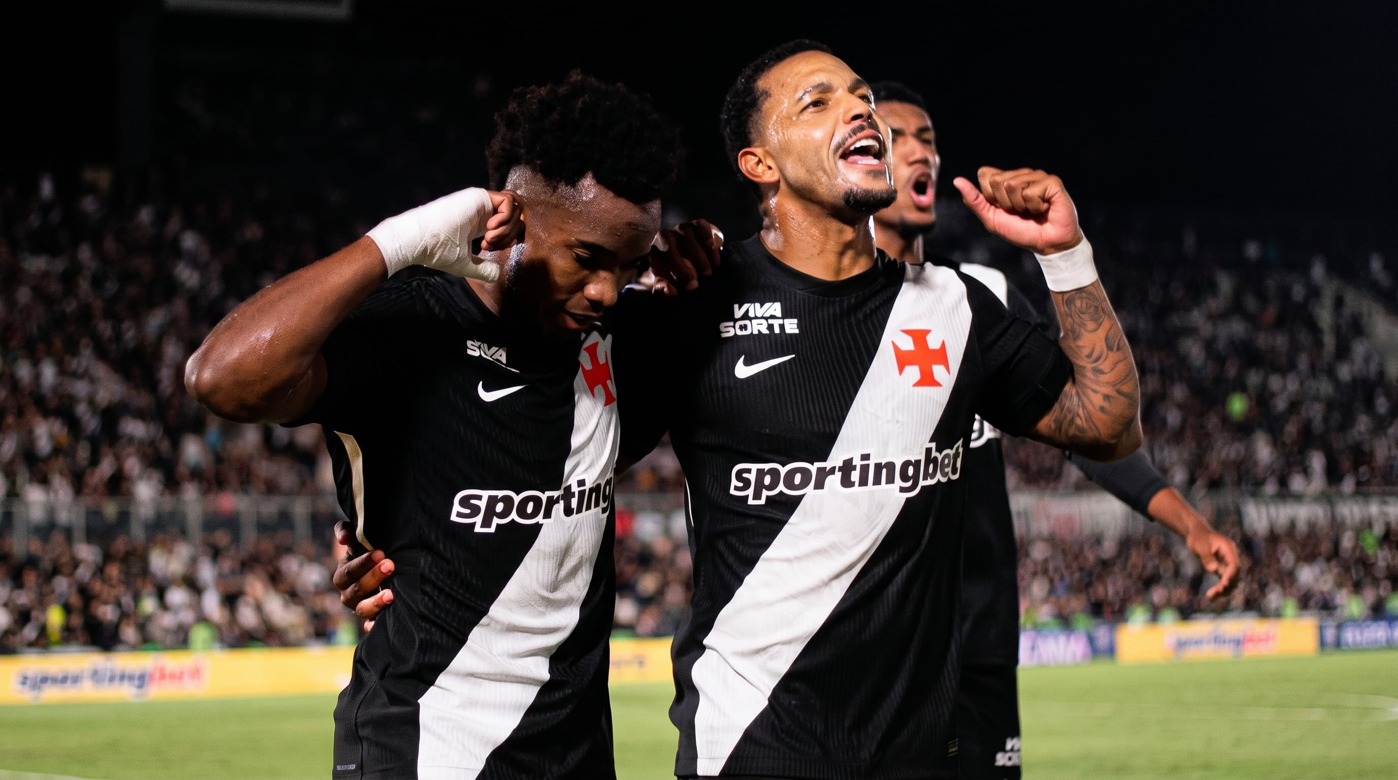 El festejo del Vasco da Gama en uno de los goles ante Olimpia (Imagen Ilustrativa Infobae)