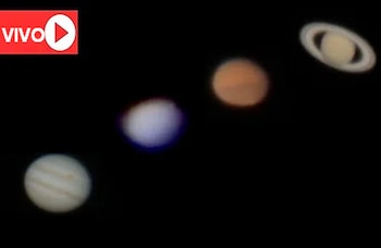 Venus, Marte, Júpiter y Saturno