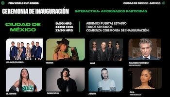 Ellos son los cantantes que estarán presentes en la ceremonia inaugural