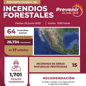 La Conafor informó que hasta