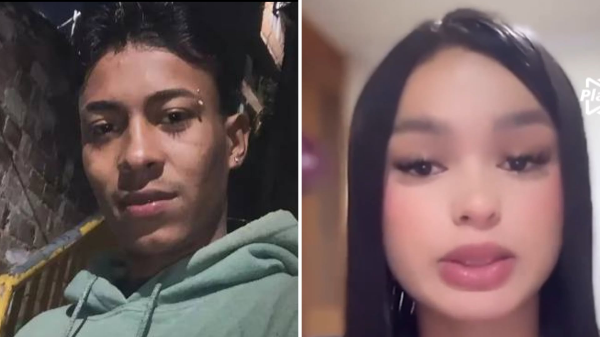 Alexander Avendaño (joven que murió ahogado luego de ser lanzado al embalse de Guatape en medio de una pelea), y María José Caro, testigo de los hechos - crédito La purita Verdad/Facebook y Mi Oriente