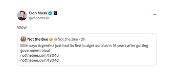 "WoW", posteó el empresario estadounidense