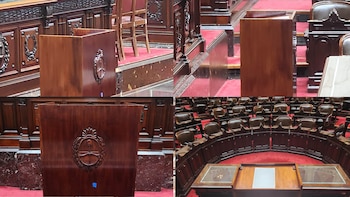 Instalaron un atril en la