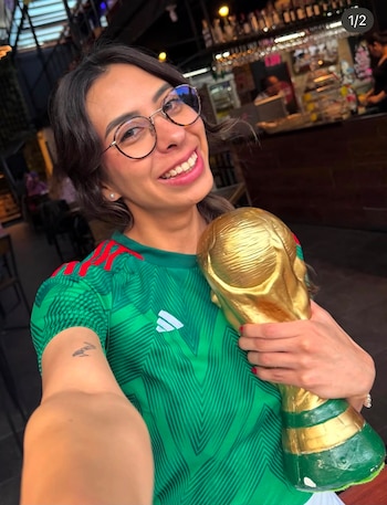 Tere Fifas es conocida por subir contenido a internet sobre futbol (Ig/terefifas)