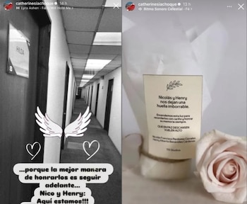 La actriz Catherine Siachoque rindió sus respetos a los dos miembros del equipo de 'Sin senos sí hay paraíso' fallecidos - crédito @catherinesiachoque/Instagram