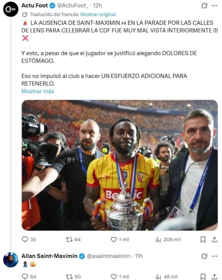 El atacante francés utilizó sus redes sociales para reaccionar a la información sobre su ausencia en el festejo del campeón de Francia.