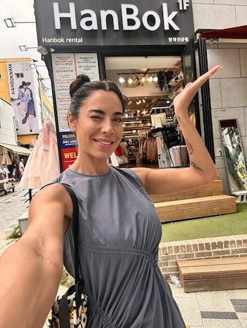 Pilar Rubio de vacaciones en Seúl con sus hijos (Instagram)