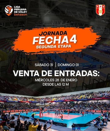 Inicio de venta de entradas para la Liga Peruana de Vóley 2025/2026