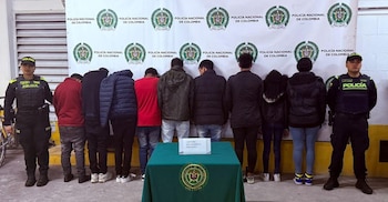 9 extranjeros capturados en Bogotá