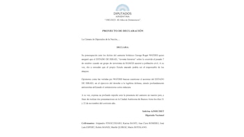 La declaración de los diputados