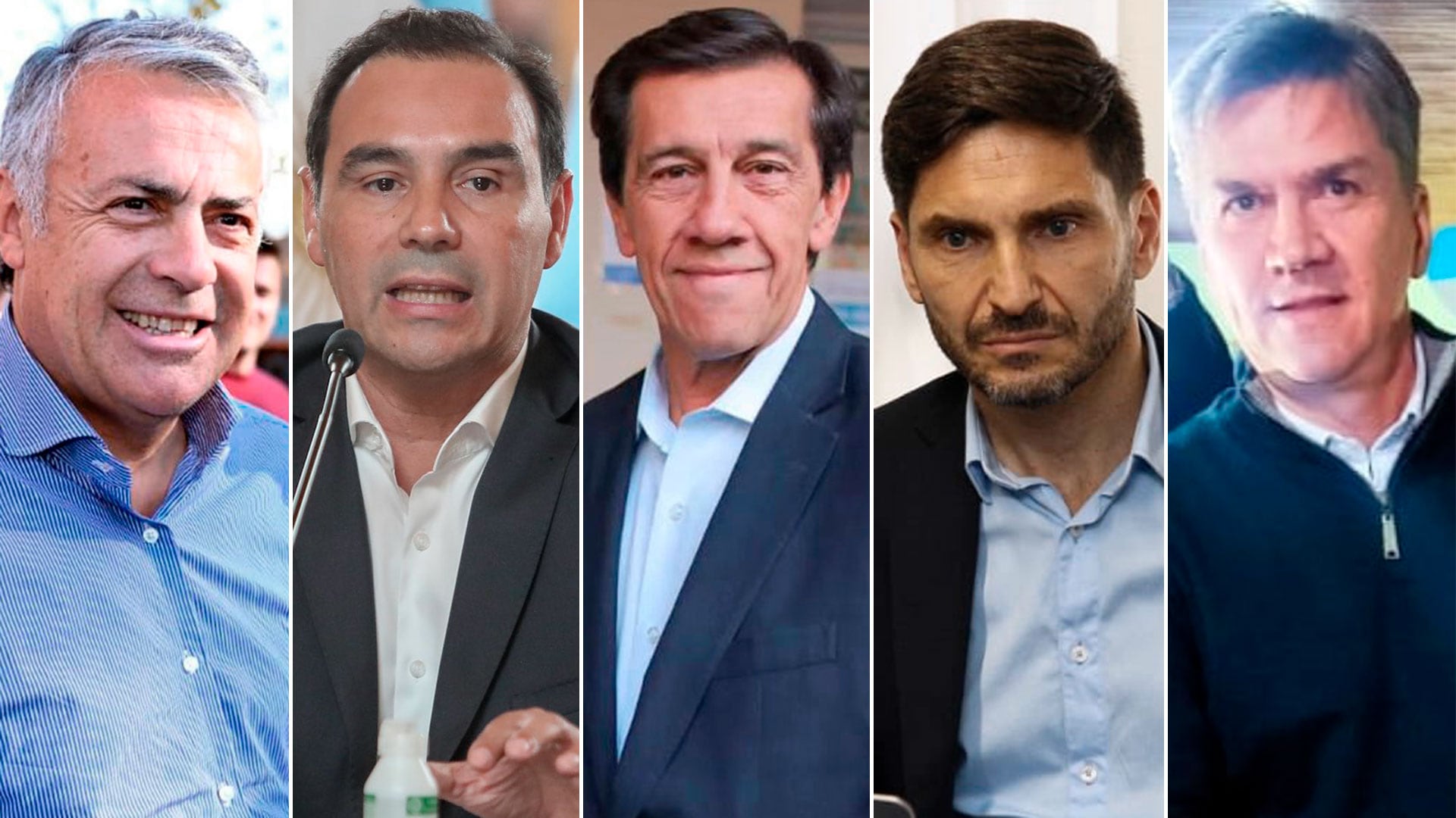 Los gobernadores de la UCR Alfredo Cornejo, Gustavo Valdés, Carlos Sadir, Maximiliano Pullaro y Leandro Zdero