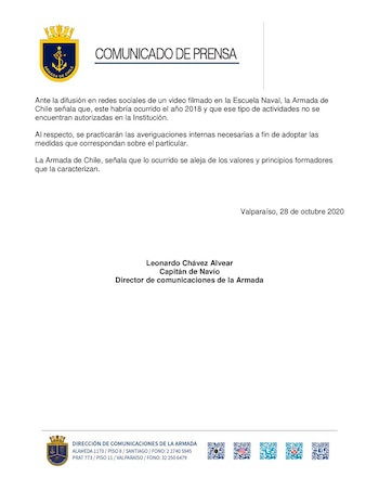 La Armada negó que los