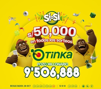La Tinka HOY 18 de octubre: conoce los números ganadores y el nuevo Pozo Millonario. Captura: La Tinka.