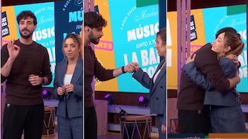 El reencuentro de Diego Leuco y Sofi Martínez en vivo en la conducción de La Peña de Morfi: el video