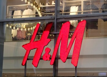 FILE PHOTO: H&M logo is