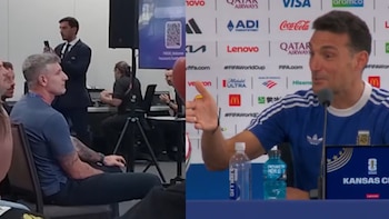 El emotivo ida y vuelta de Scaloni y Palermo en la conferencia de la Selección antes del debut: “¡Qué alegría verte!"