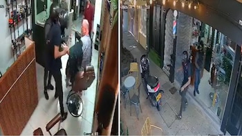 En video quedó registrado un asalto armado a un extranjero en una barbería de Provenza, en Medellín