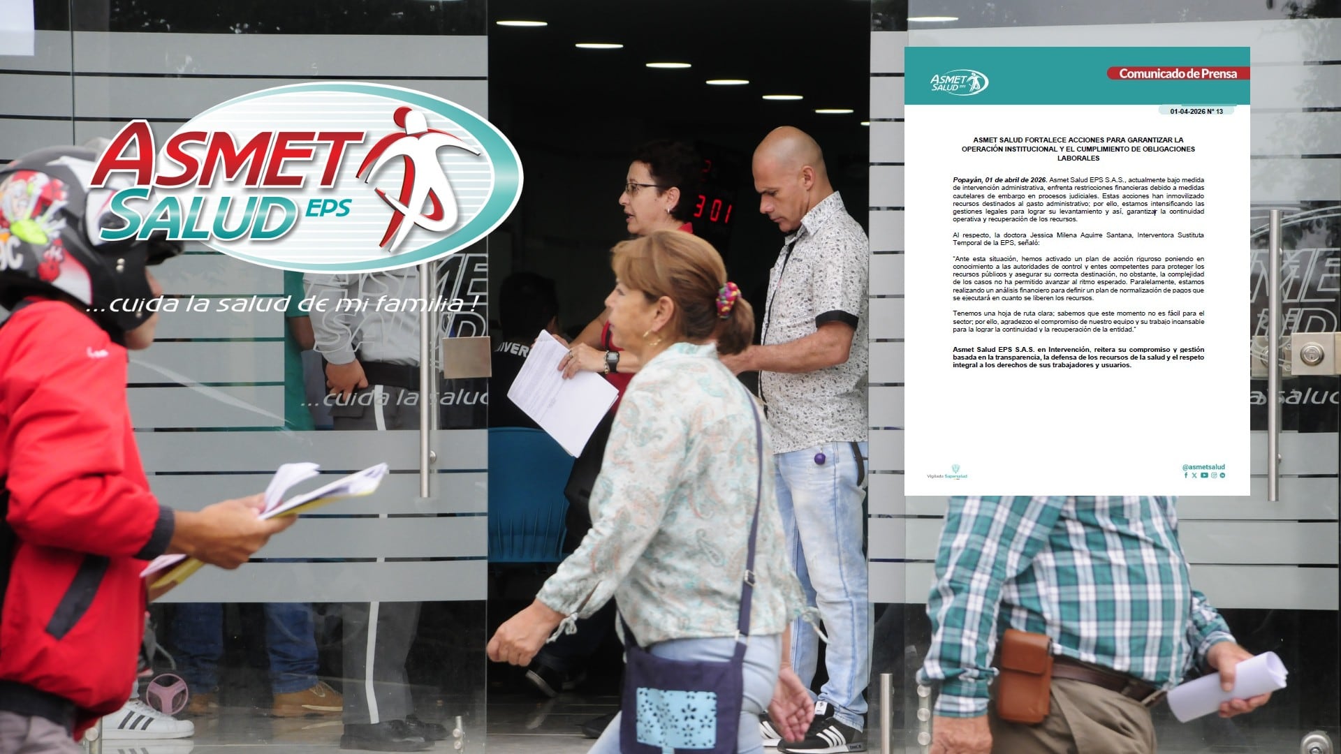 EPS Asmet Salud se pronunció por denuncias de falta de pagos y garantías: los trabajadores no podrían irse a paro- crédito colprensa/suministado a Infobae