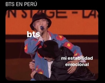 Memes sobre BTS en Perú.