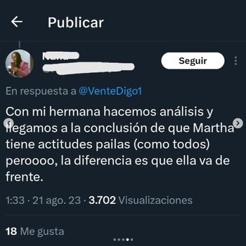 Comentarios negativos en redes sociales