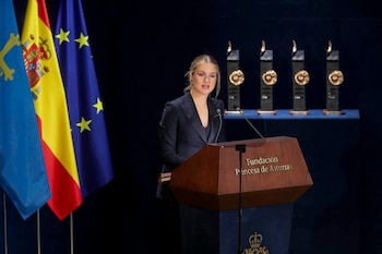 La princesa Leonor interviene durante