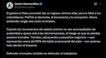 Centro Democrático se sumó a