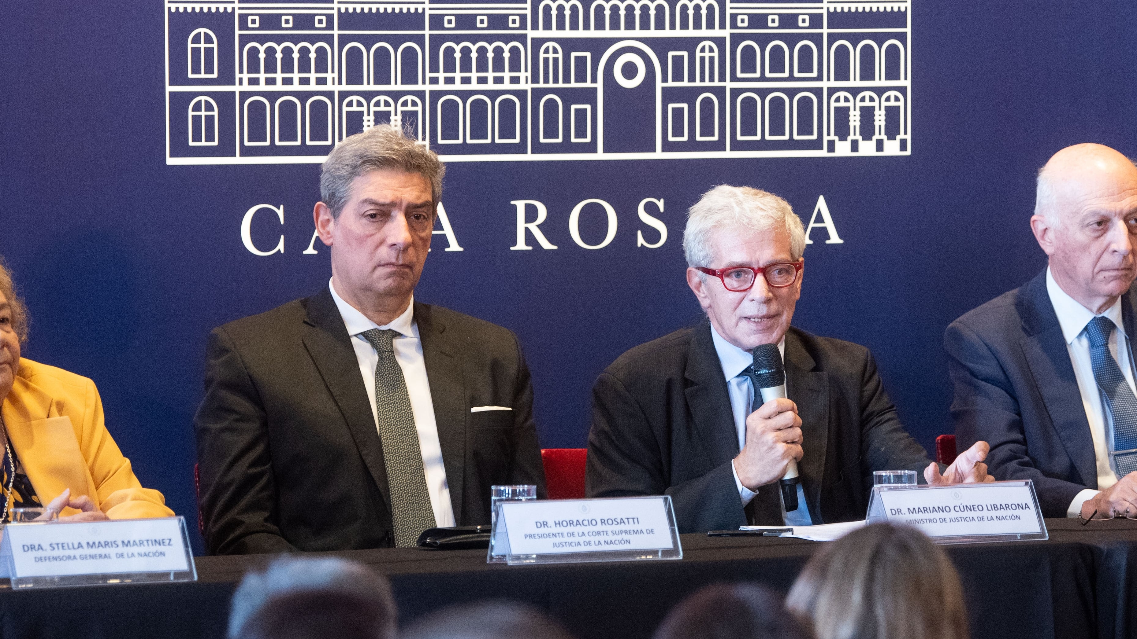 Horacio Rosatti, presidente de la Corte Suprema, y Mariano Cúneo Libarona, ministro de Justicia (Ministerio de Justicia)
