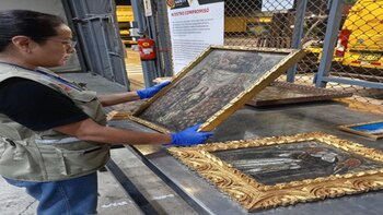 Son cuatro las pinturas, posiblemente