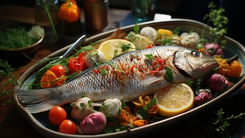 El pescado contiene colágeno, especialmente