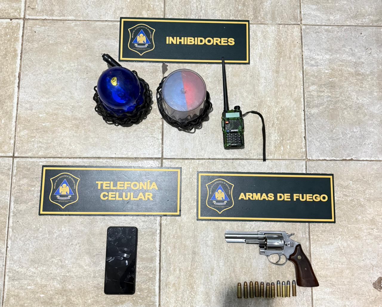 Las sirenas que fueron incautadas en el procedimiento