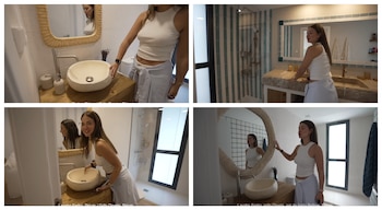 Laura Escanes ha mostrado todos los baños de su casa de Menorca. (YouTube @LauraEscanes)