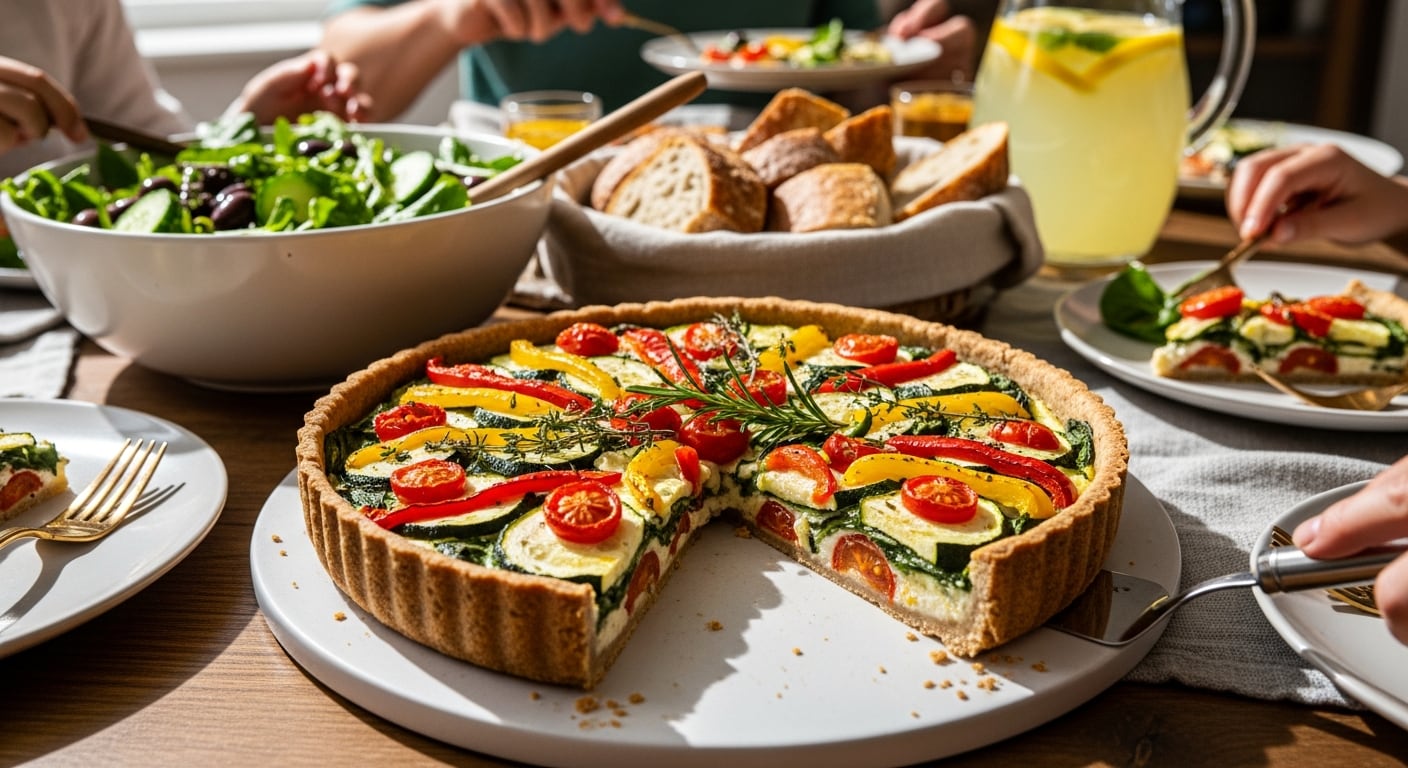 Receta rápida de tarta integral de verduras y ricota
