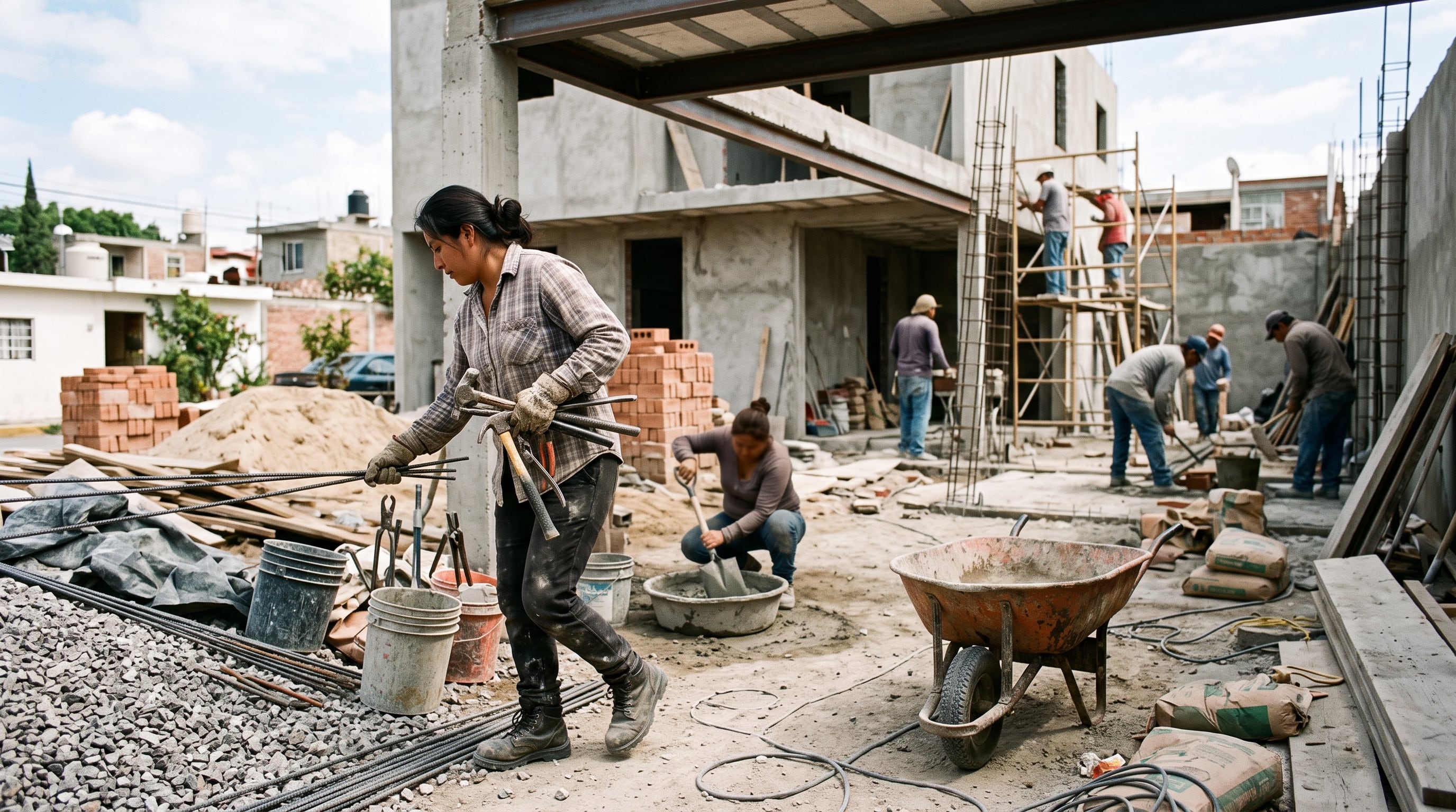 La participación de las mujeres en las actividades de apoyo a la construcción sigue siendo minoritaria. (Imagen Ilustrativa Infobae)