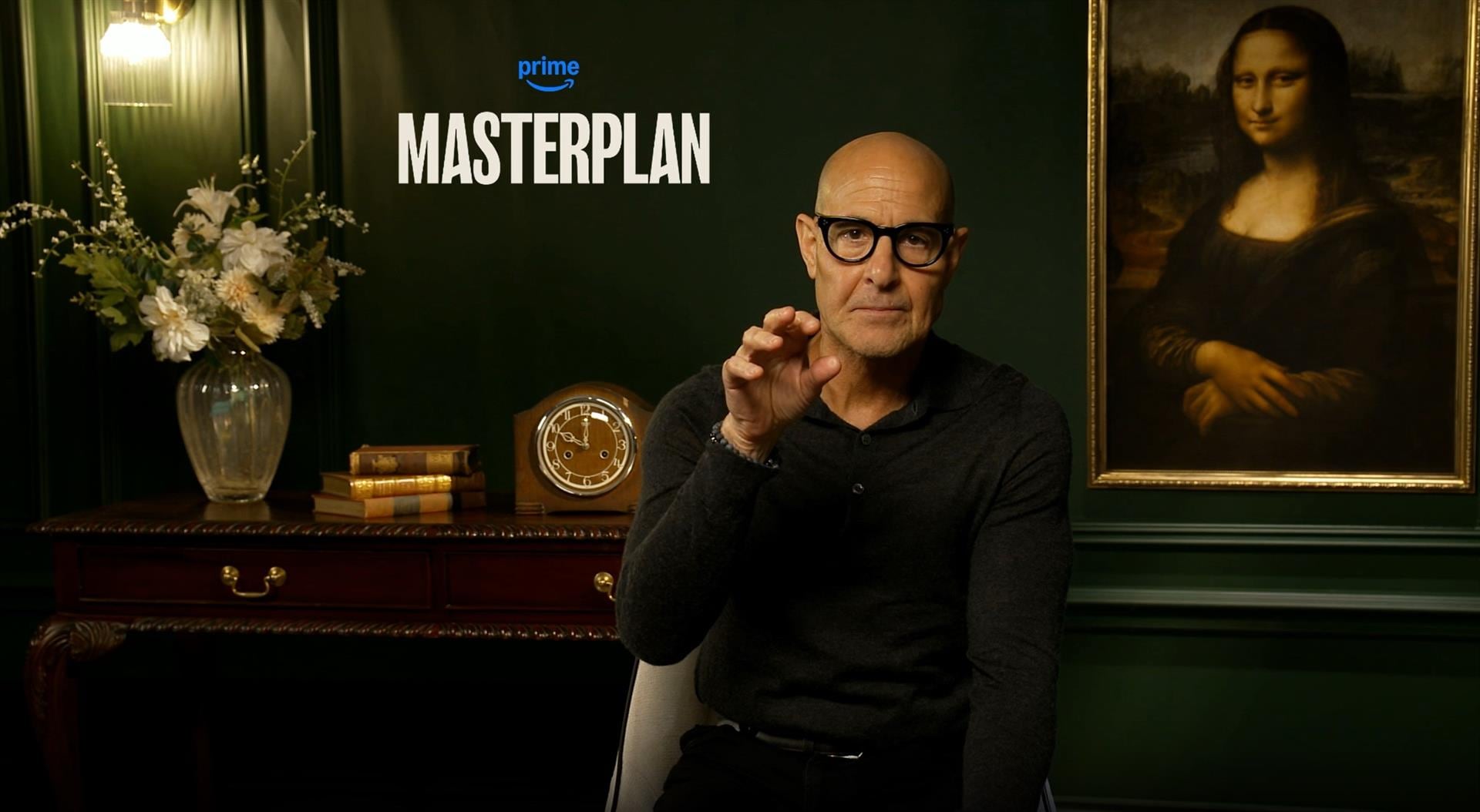 Stanley Tucci encabeza el reparto de la película Masterplan en Prime Video junto a los actores Victor Belmondo y Simona Tabasco.