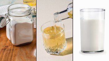 Vinagre, leche, bicarbonato, son solo