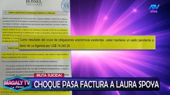 Magaly revela el contenido de cartas notariales enviadas a Laura Spoya por accidente, deudas y presunto incumplimiento de contrato.