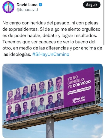 David Luna envío mensaje de