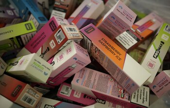 Productos de vapeo incautados en