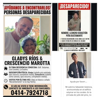 Imágenes de la búsqueda de desaparecidos en La Guaira.