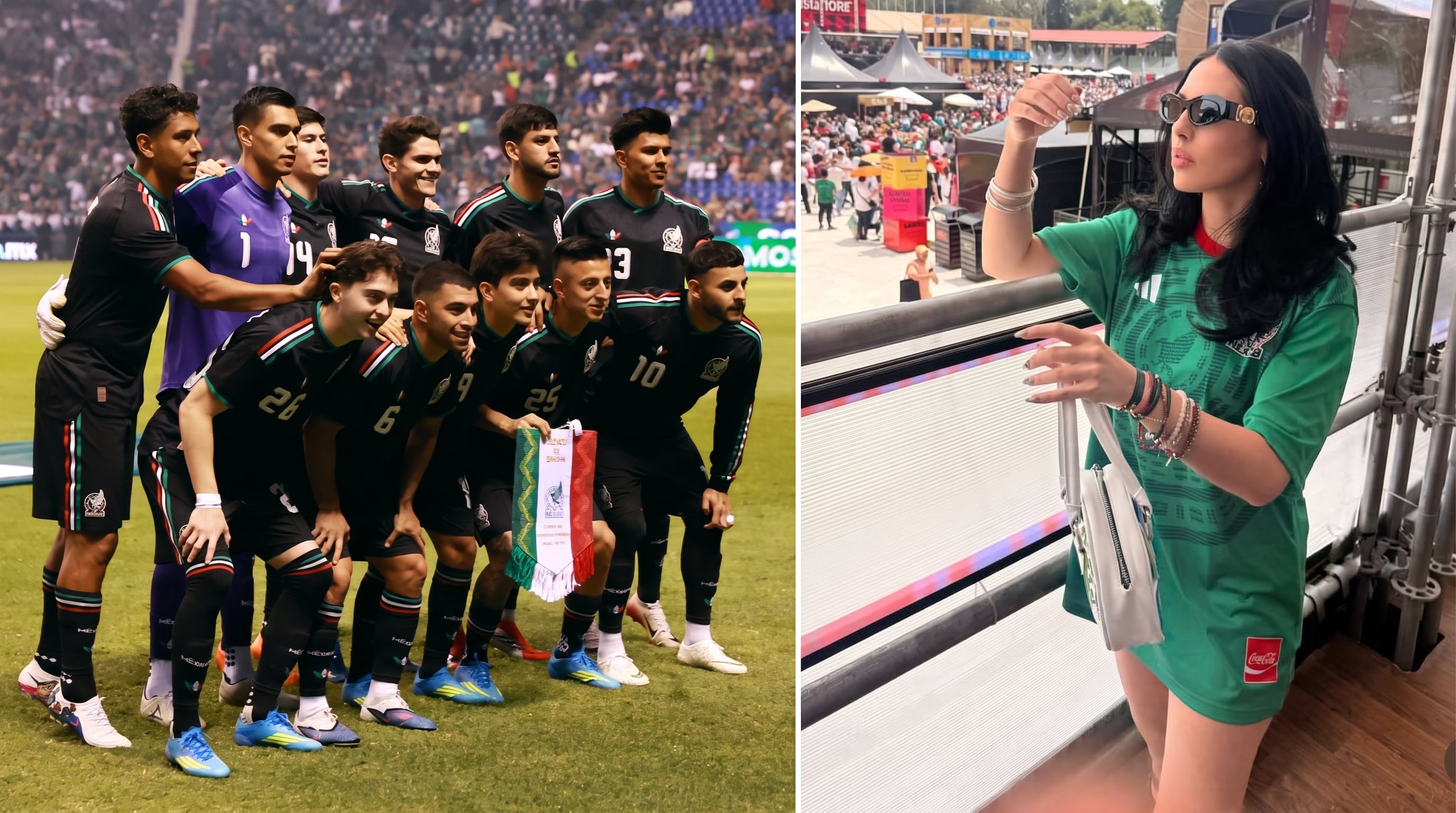 La tercera eliminada del reality confesó que tuvo un “para de citas” con el seleccionado nacional mexicano entre 2017 y 2018, pero evitó dar su nombre para levantar la intriga entre sus seguidores. (Fotos: REUTERS/Henry Romero - IG/ @arantzaruiz_)